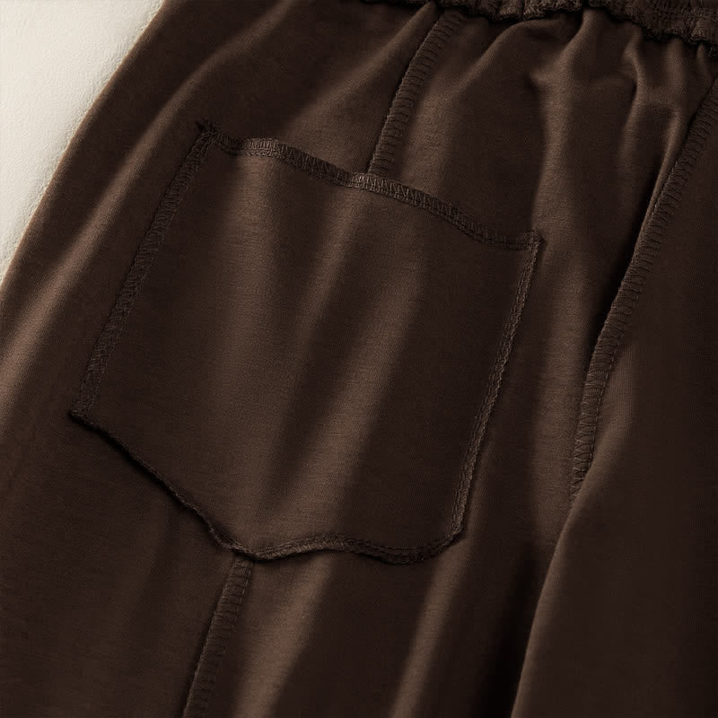 Nimara Ritual Summer Casual Minimalist Drawstring Patch Pocket Solid Ankle Pants Women's Straight Leg Pants With Pocket