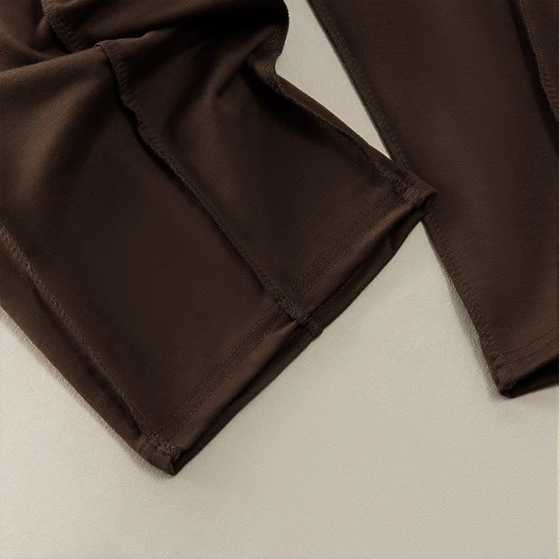 Nimara Ritual Summer Casual Minimalist Drawstring Patch Pocket Solid Ankle Pants Women's Straight Leg Pants With Pocket