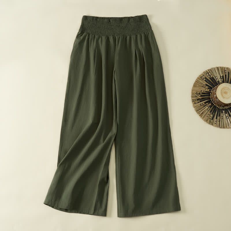 Nimara Ritual Spring Summer Casual Minimalist Solid Long Pants Women's Wide Leg Pants With Pocket