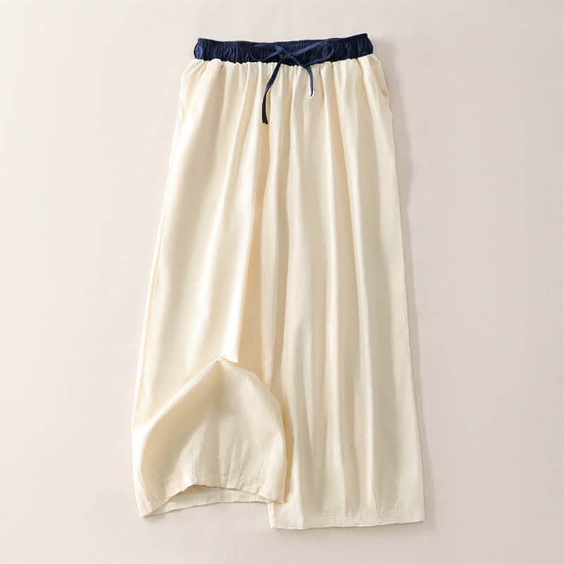 Nimara Ritual Summer Casual Drawstring Solid Cropped Pants Women's Straight Leg Pants With Pocket