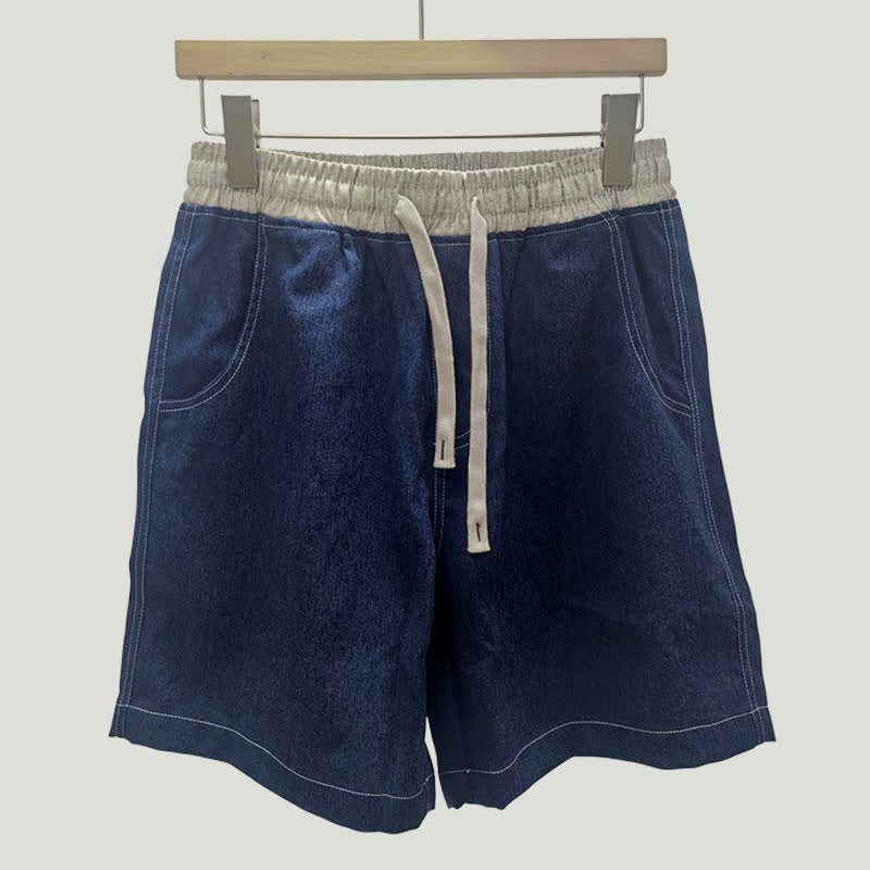 Nimara Ritual Summer Casual Athletic Drawstring Solid Men's Shorts With Pocket