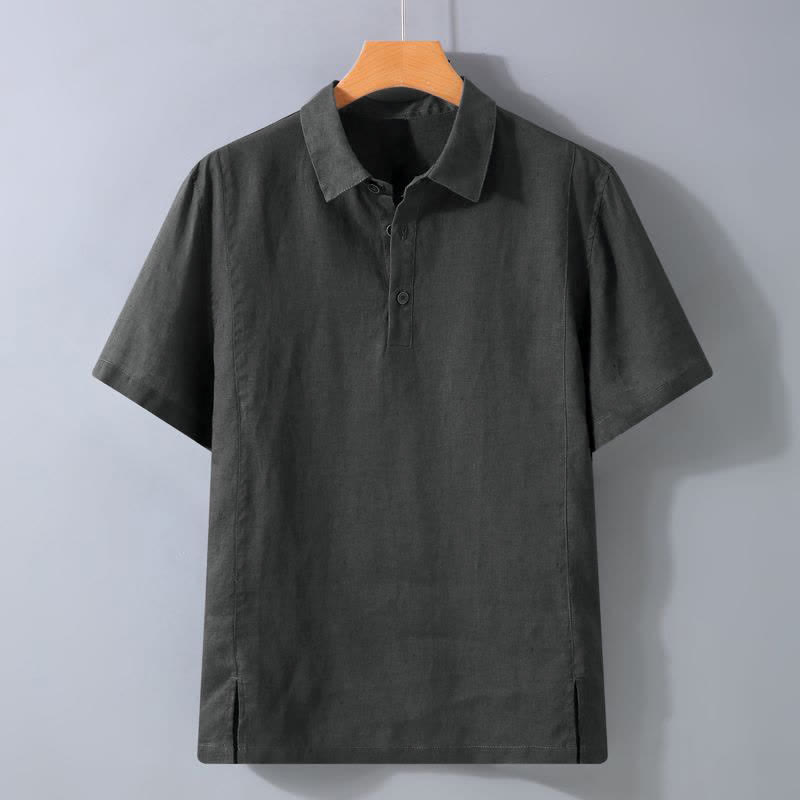 Nimara Ritual Summer Casual Minimalist Button-Up Solid Men's Short Sleeve Shirts