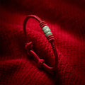 Nimara Ritual Handmade Red String Jade Protection Braided Sliding Knot Bracelet