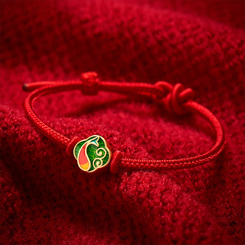 Nimara Ritual Handmade Red String Double Koi Fish Protection Braided Cord Adjustable Bracelet