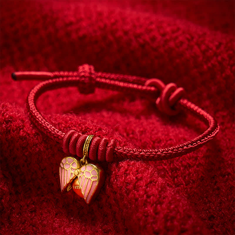 Nimara Ritual Handmade Braided Red String Love Heart Charm Protection Luck Bracelet