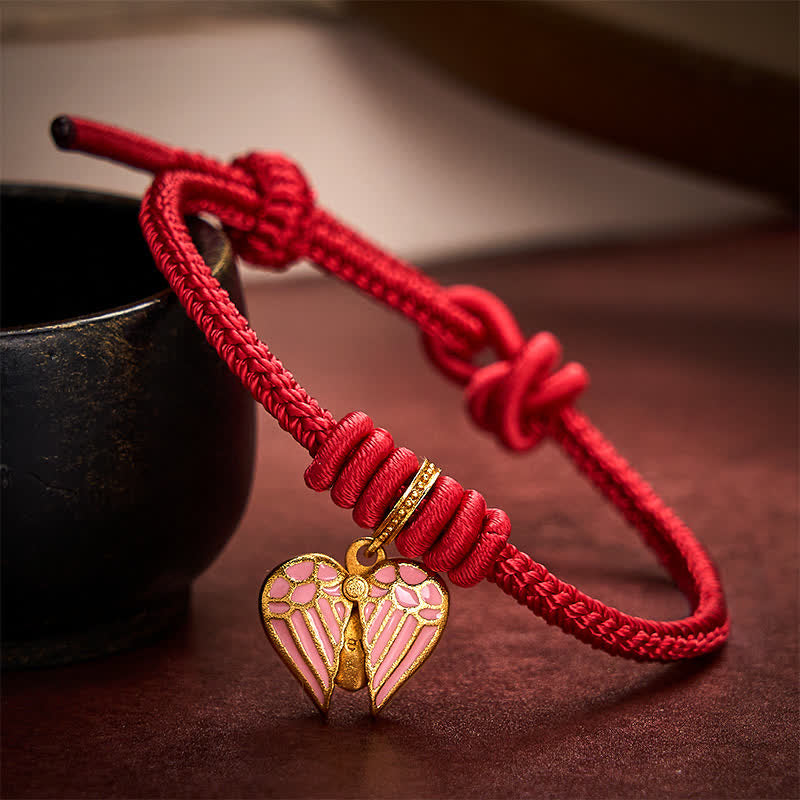Nimara Ritual Handmade Braided Red String Love Heart Charm Protection Luck Bracelet