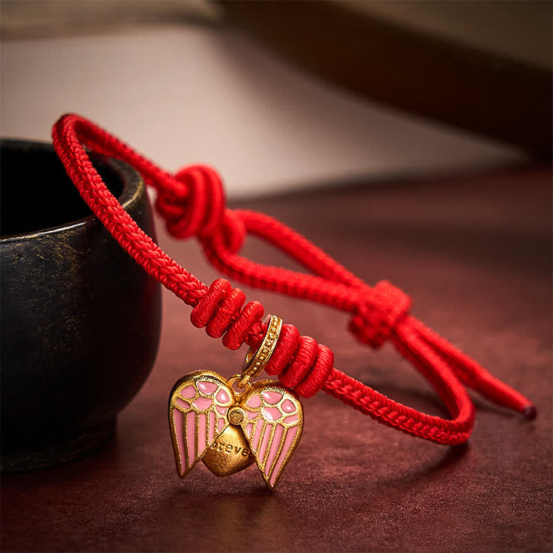 Nimara Ritual Handmade Braided Red String Love Heart Charm Protection Luck Bracelet