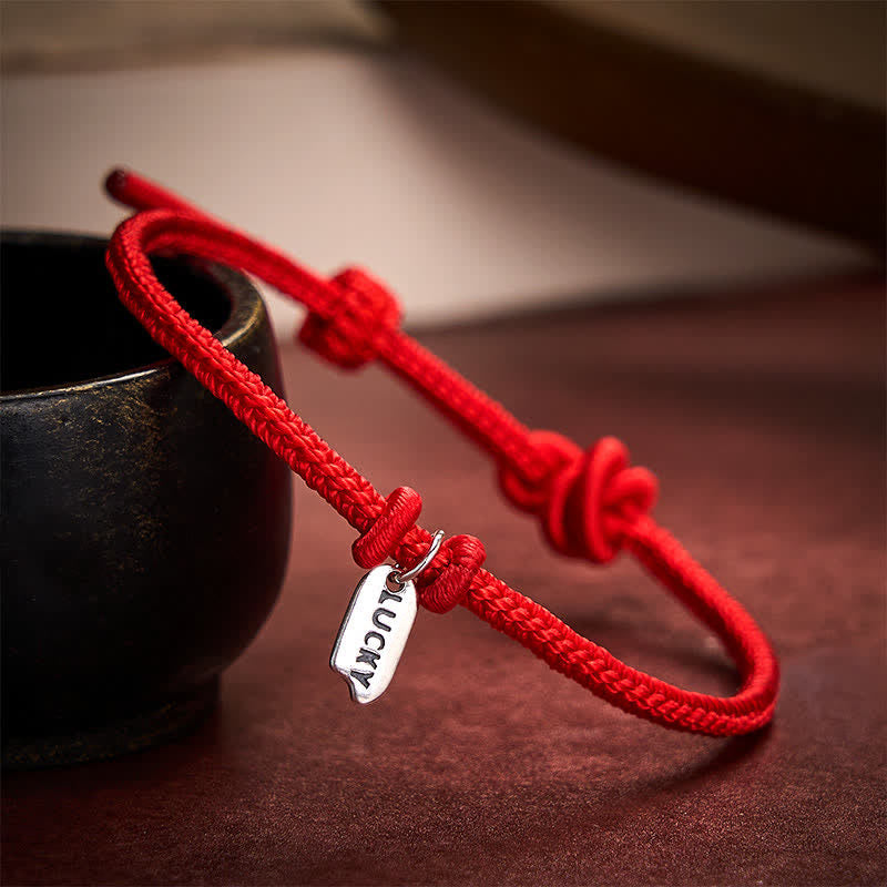 Nimara Ritual Handmade Braided Red String LUCKY Charm Adjustable Bracelet
