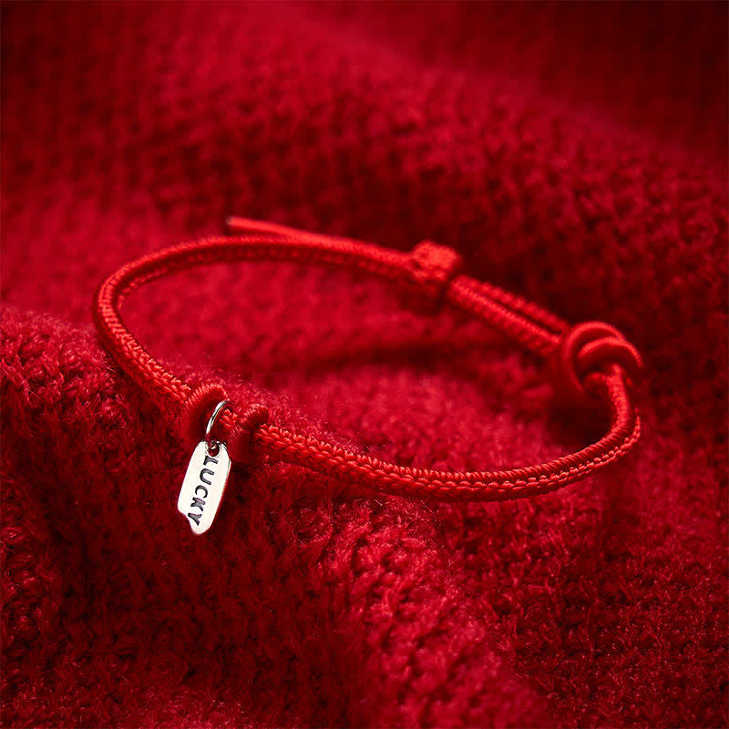 Nimara Ritual Handmade Braided Red String LUCKY Charm Adjustable Bracelet