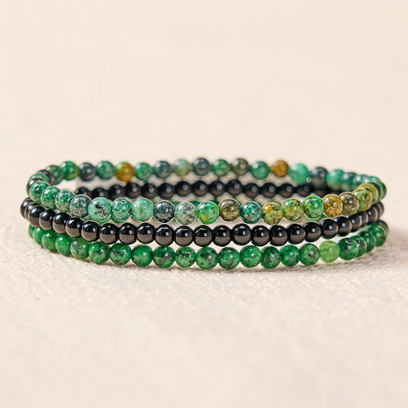 Nimara Ritual 3pcs "Strengthen Your Spirit" Turquoise Bracelet Includes Gift Message Card