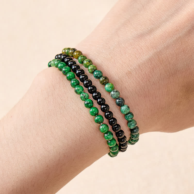 Nimara Ritual 3pcs "Strengthen Your Spirit" Turquoise Bracelet Includes Gift Message Card