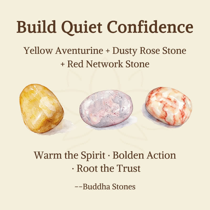 Nimara Ritual 3pcs "Build Quiet Confidence" Yellow Aventurine Optimism Bracelet Includes Gift Message Card