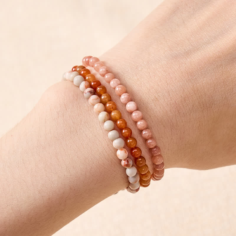 Nimara Ritual 3pcs "Build Quiet Confidence" Yellow Aventurine Optimism Bracelet Includes Gift Message Card