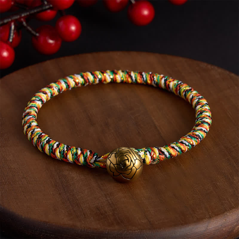 Nimara Ritual Hand-woven Colorful String Lotus Balance Braided Bracelet