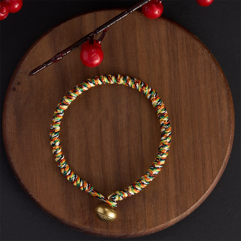 Nimara Ritual Hand-woven Colorful String Lotus Balance Braided Bracelet