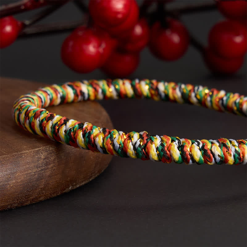 Nimara Ritual Hand-woven Colorful String Lotus Balance Braided Bracelet