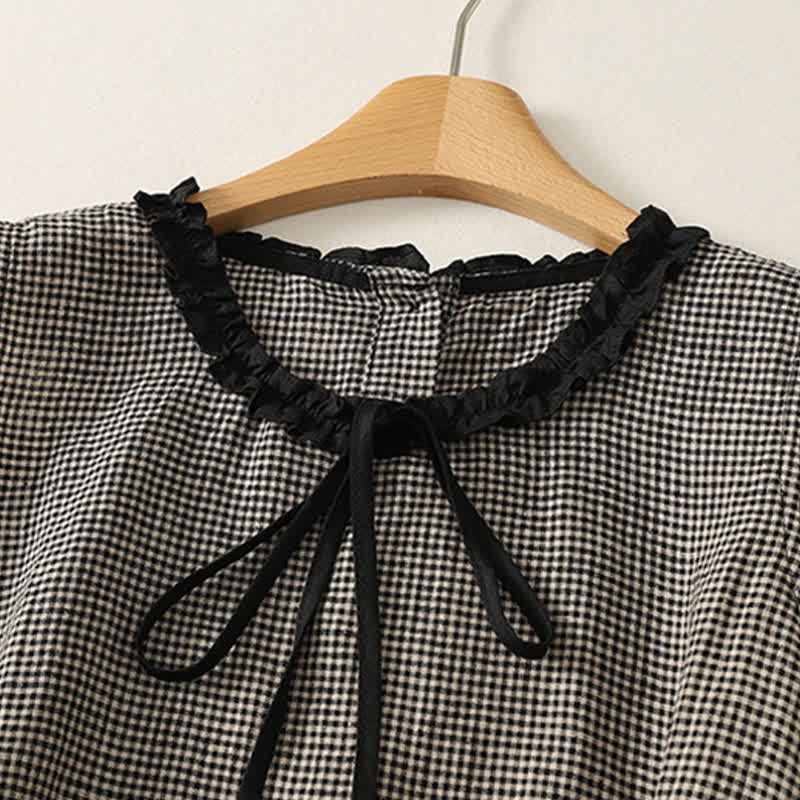 Nimara Ritual Summer Casual Vintage Plaid Back Button-Up Tank Top Women's Sleeveless Shirts