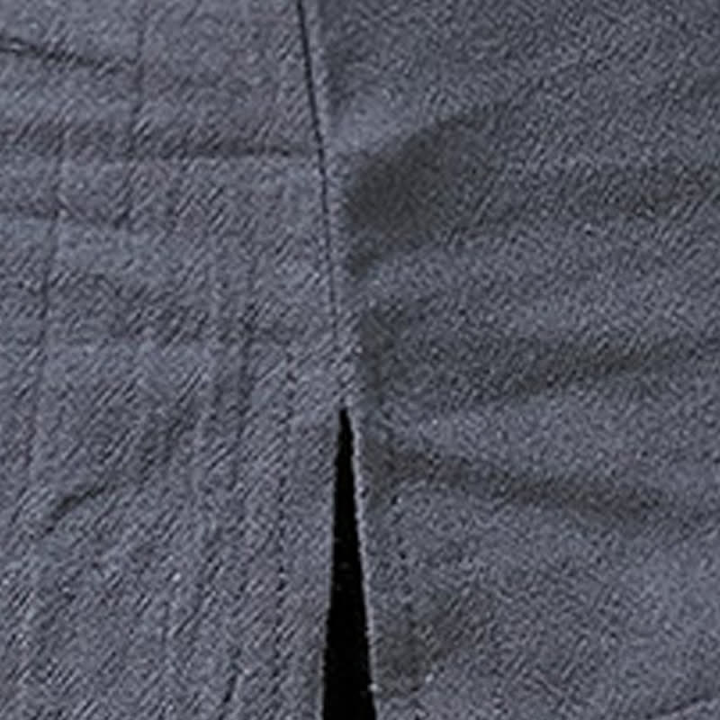 Nimara Ritual Summer Tang Style Frog Button Embroidery Gourd Solid Men's Short Sleeve Shirts