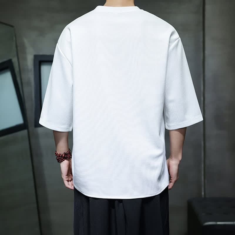 Nimara Ritual Summer Casual Minimalist Embroidery Horse Cotton Men's Short Sleeve T-Shirts