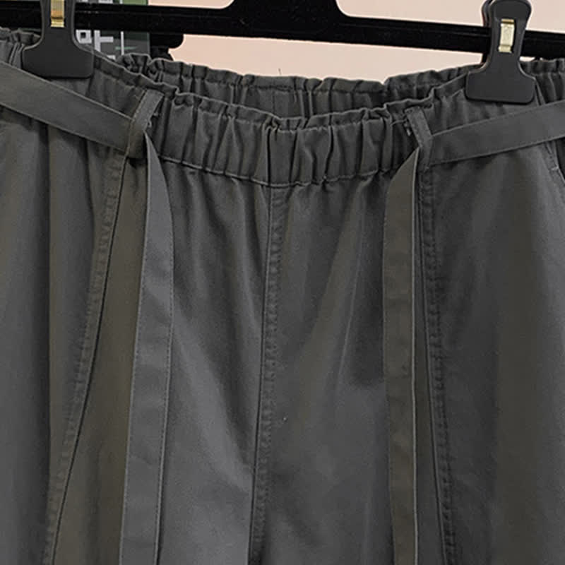 Nimara Ritual Spring Casual Minimalist Drawstring Solid Long Pants Women's Harem Pants With Pockets
