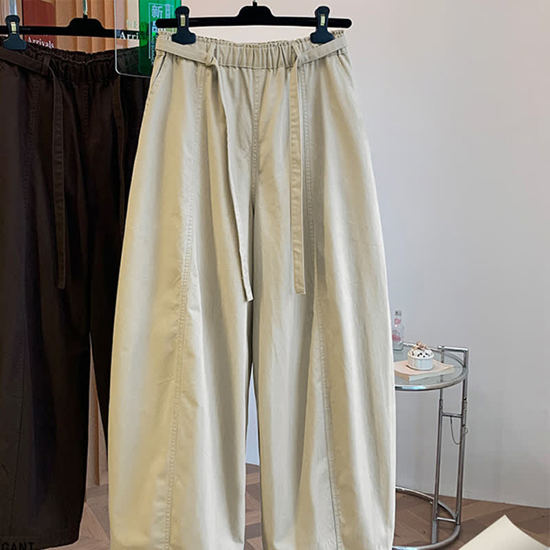 Nimara Ritual Spring Casual Minimalist Drawstring Solid Long Pants Women's Harem Pants With Pockets