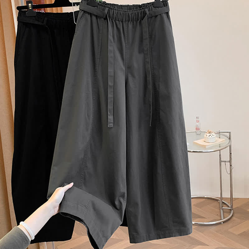 Nimara Ritual Spring Casual Minimalist Drawstring Solid Long Pants Women's Harem Pants With Pockets