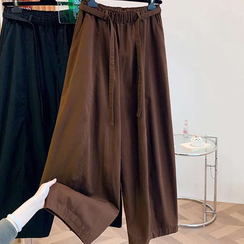 Nimara Ritual Spring Casual Minimalist Drawstring Solid Long Pants Women's Harem Pants With Pockets