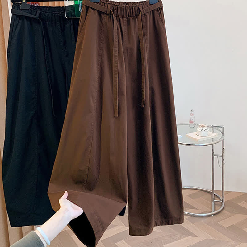 Nimara Ritual Spring Casual Minimalist Drawstring Solid Long Pants Women's Harem Pants With Pockets