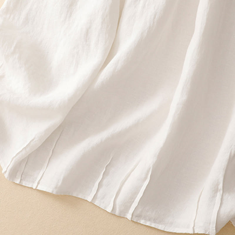 Nimara Ritual Summer Casual Minimalist Drawstring Elastic Waist Solid Women's Skirts With Pockets