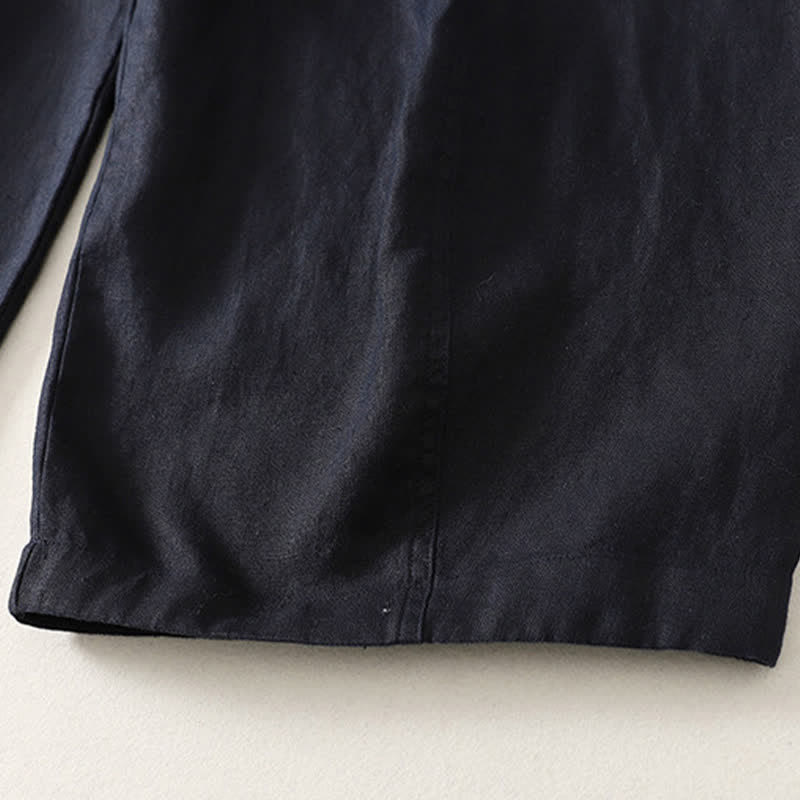 Nimara Ritual Summer Casual Minimalist Drawstring Solid Cropped Pants Women's Wide Leg Pants With Pockets