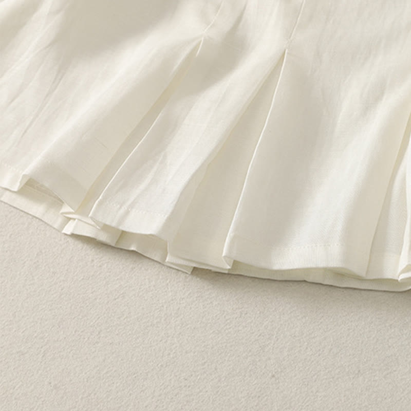 Nimara Ritual Summer Elegant Pleated Solid Tank Top Vertical Seam Women's Sleeveless T-shirts