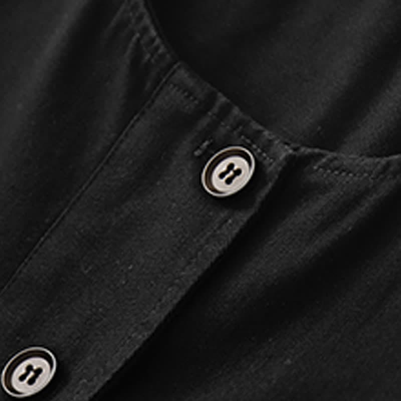 Nimara Ritual Summer Casual Vintage Button-Up Drawstring Solid Tank Top Women's Sleeveless Shirts