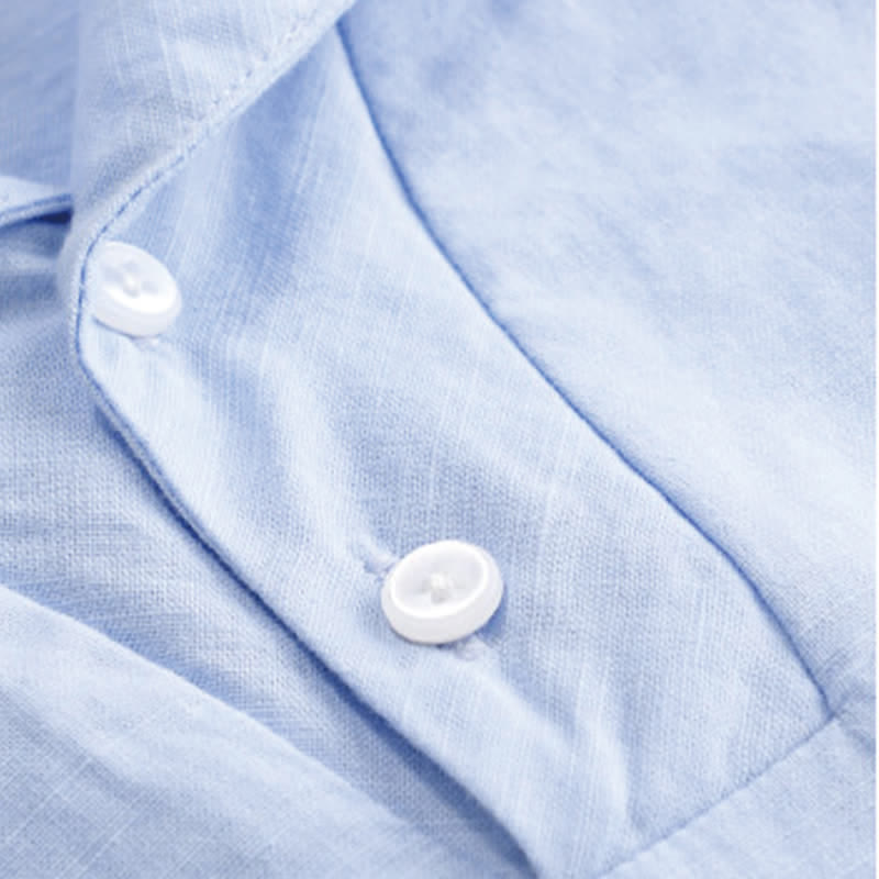 Nimara Ritual Summer Casual Minimalist Button-Up Solid Lapel Men's Short Sleeve Shirts