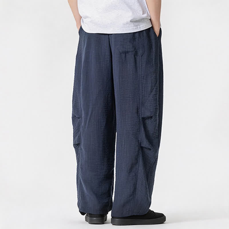 Nimara Ritual Spring Summer Casual Minimalist Drawstring Solid Long Pants Men's Straight Leg Pants With Pocket