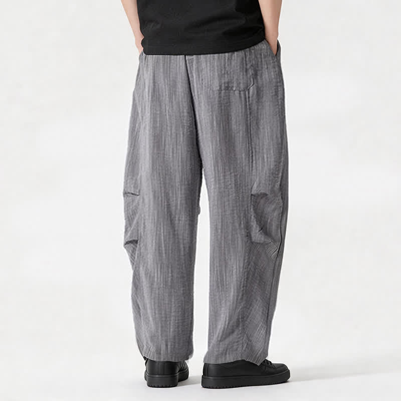 Nimara Ritual Spring Summer Casual Minimalist Drawstring Solid Long Pants Men's Straight Leg Pants With Pocket