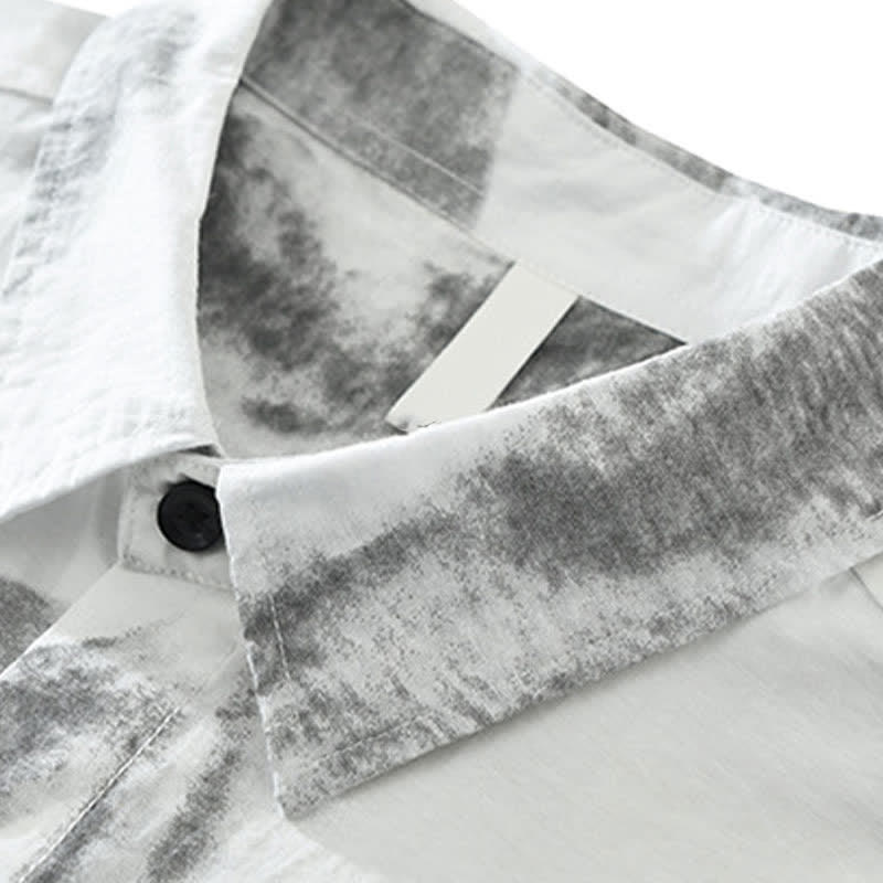 Nimara Ritual Summer Casual Button-Up Abstract Men's Short Sleeve Shirts With Pocket