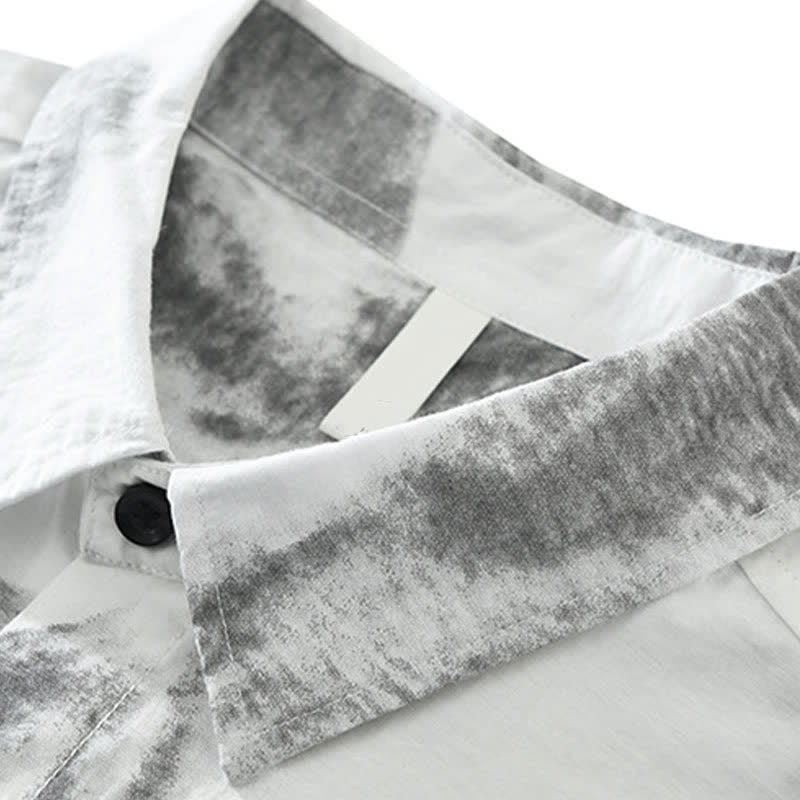 Nimara Ritual Summer Casual Button-Up Abstract Men's Short Sleeve Shirts With Pocket