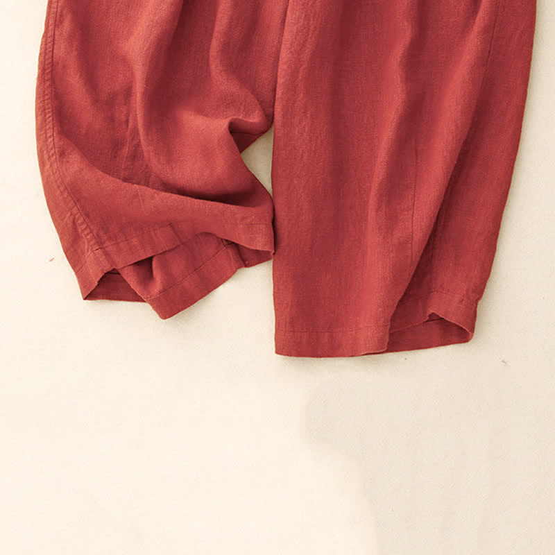 Nimara Ritual Summer Casual Minimalist Drawstring Solid Ankle Pants Women's Straight Leg Pants With Pockets