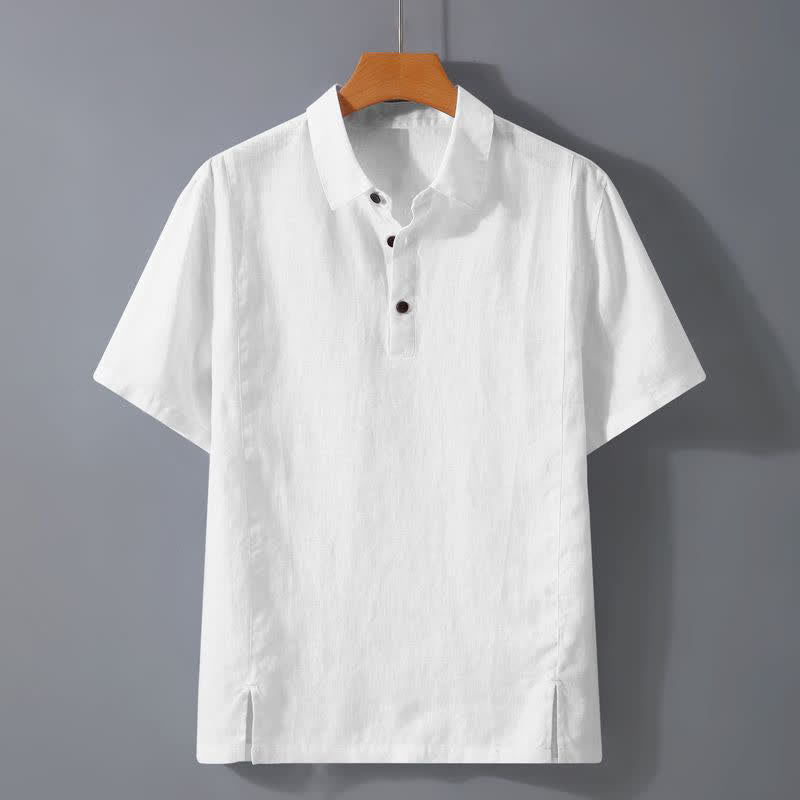 Nimara Ritual Summer Casual Minimalist Button-Up Solid Men's Short Sleeve Shirts