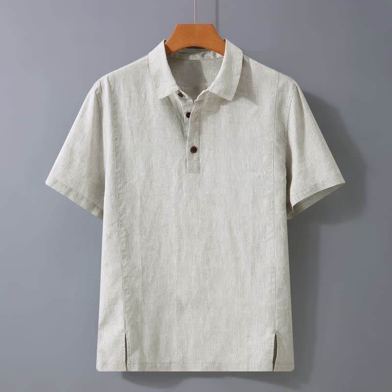 Nimara Ritual Summer Casual Minimalist Button-Up Solid Men's Short Sleeve Shirts