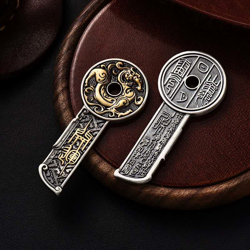 Nimara Ritual Copper Dragon Strength Vintage Coin Pendant Necklace