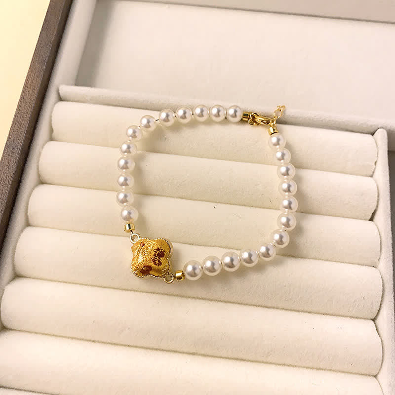 Nimara Ritual Pearl Song Brocade Clover Purity New Chinese Bracelet
