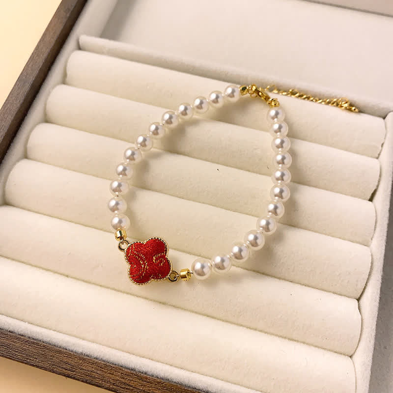 Nimara Ritual Pearl Song Brocade Clover Purity New Chinese Bracelet