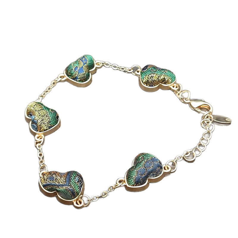 Nimara Ritual Song Brocade Gourd Water Ripples Good Fortune Chinese Vintage Bracelet