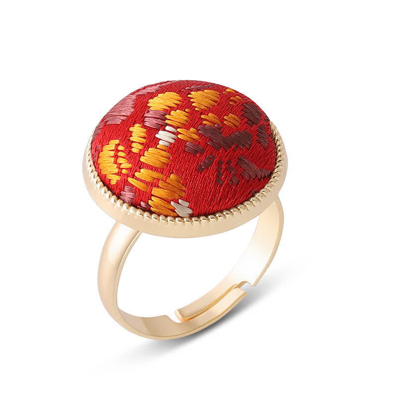 Nimara Ritual Song Brocade Embroidered Round Elegance Ring
