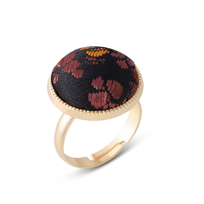 Nimara Ritual Song Brocade Embroidered Round Elegance Ring