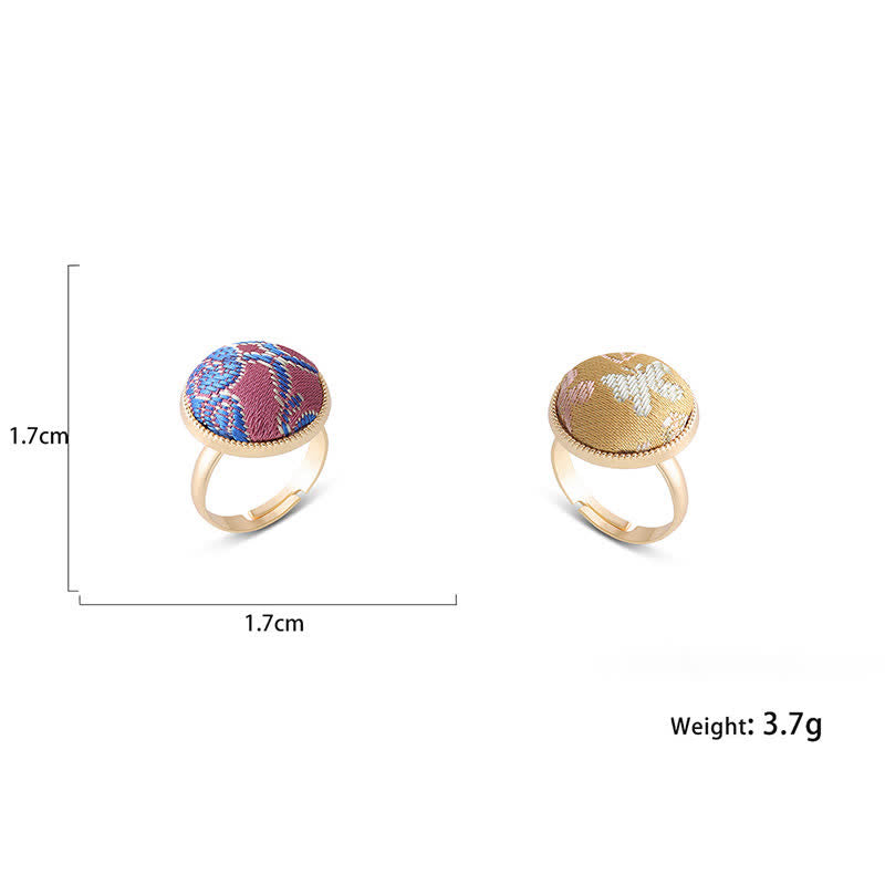 Nimara Ritual Song Brocade Embroidered Round Elegance Ring
