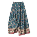 Nimara Ritual Cotton Linen Bohemian Floral Pattern Women's Elastic Waist Wide Leg Pants With Pockets