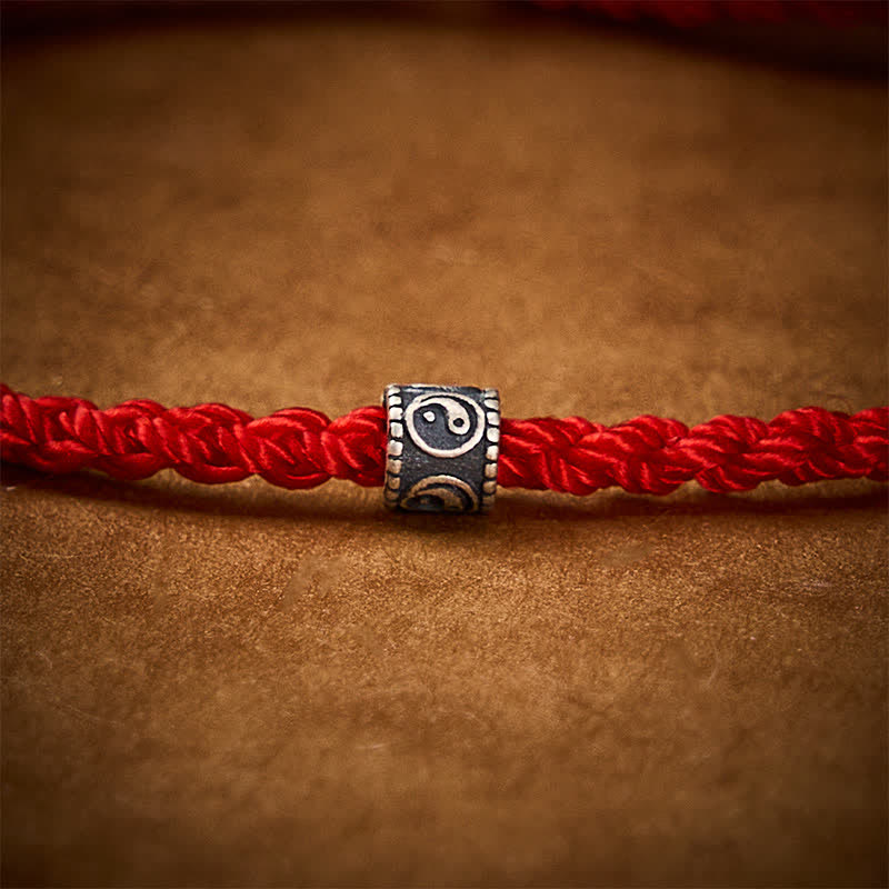 Nimara Ritual Black Red String Yin Yang Protection Hand-Woven Minimalist Bracelet