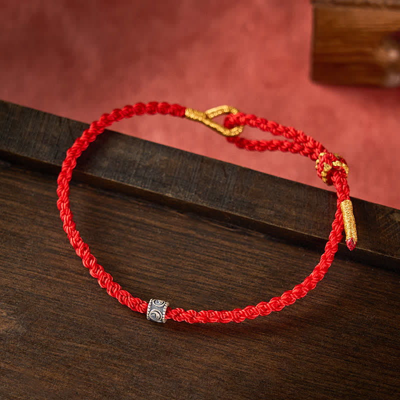 Nimara Ritual Black Red String Yin Yang Protection Hand-Woven Minimalist Bracelet